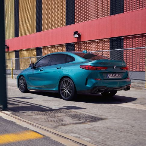 Progressive design BMW 2 Series Gran Coupé Progressive design BMW 2 Series Gran Coupé Snapper Rocks Blue metallic F44 three-quarter side view