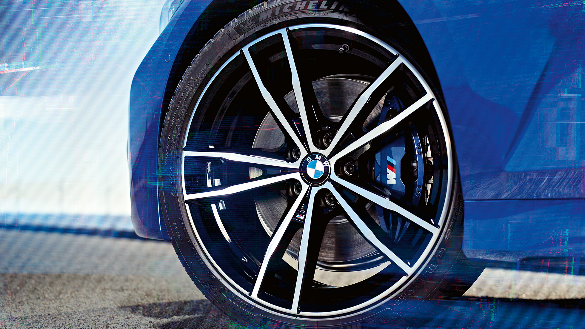 BMW 3 Series Sedan, light alloy wheels 791 M Close-up of 19'' M light alloy wheels 791 M Jet Black of the BMW 3 Series Sedan.