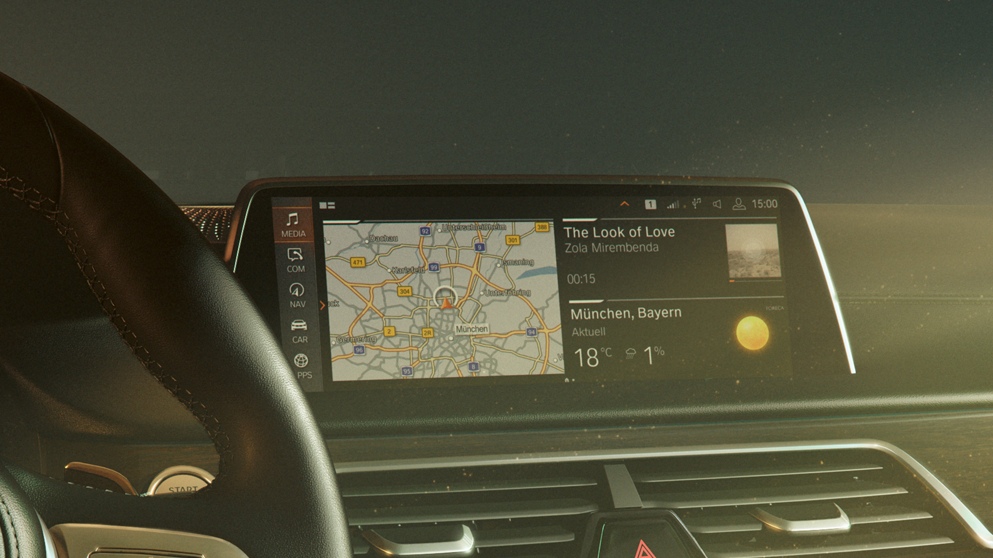 BMW Operating System 7.0 BMW 7 Series Sedan: BMW Operating System 7.0 on Control Display