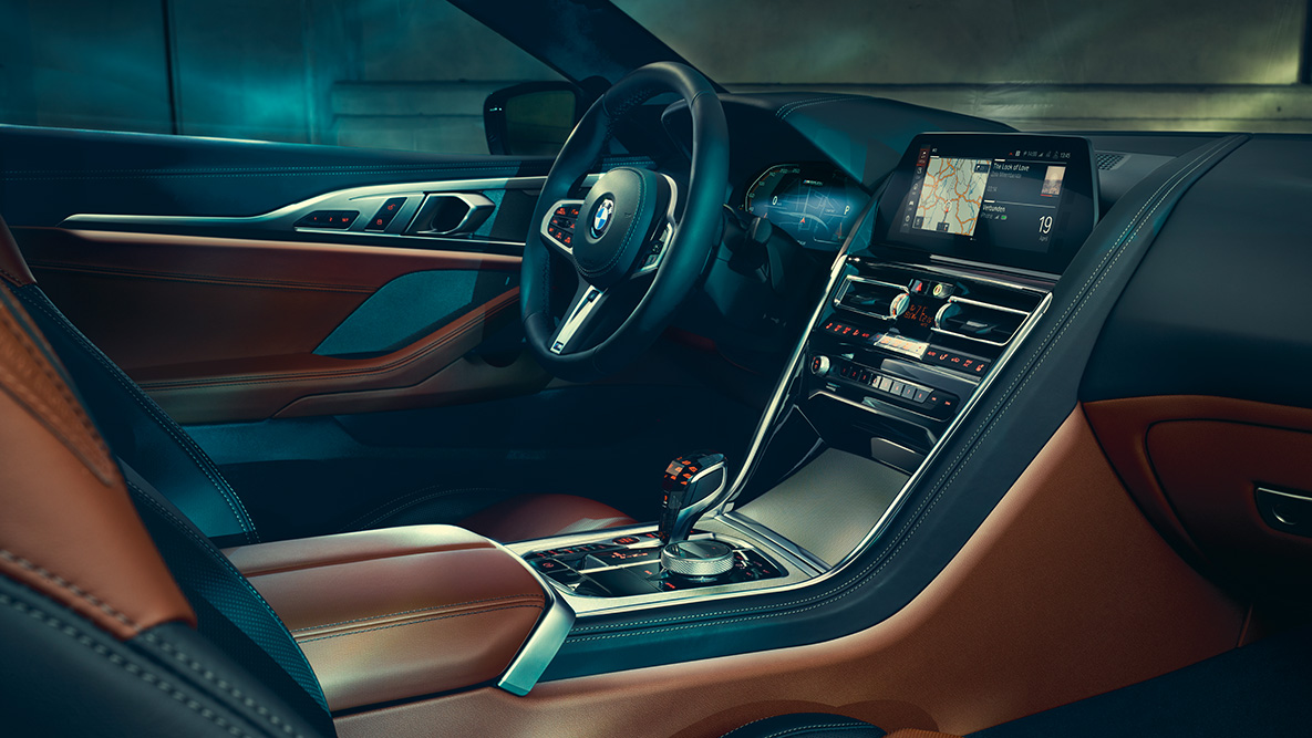 The BMW 8 Series Coupé, interior. Interior of the BMW 8 Series Coupé.
