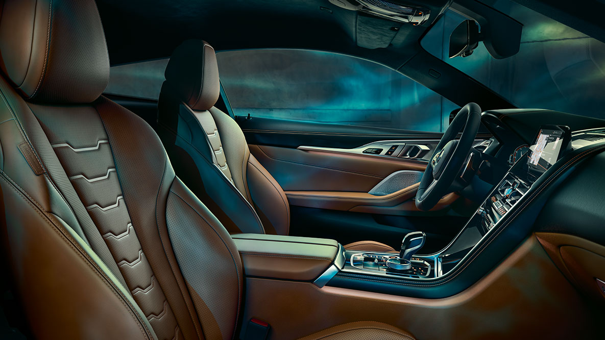 The interior of the BMW 8 Series. The interior of the BMW 8 Series Coupé with BMW Individual equipment.
