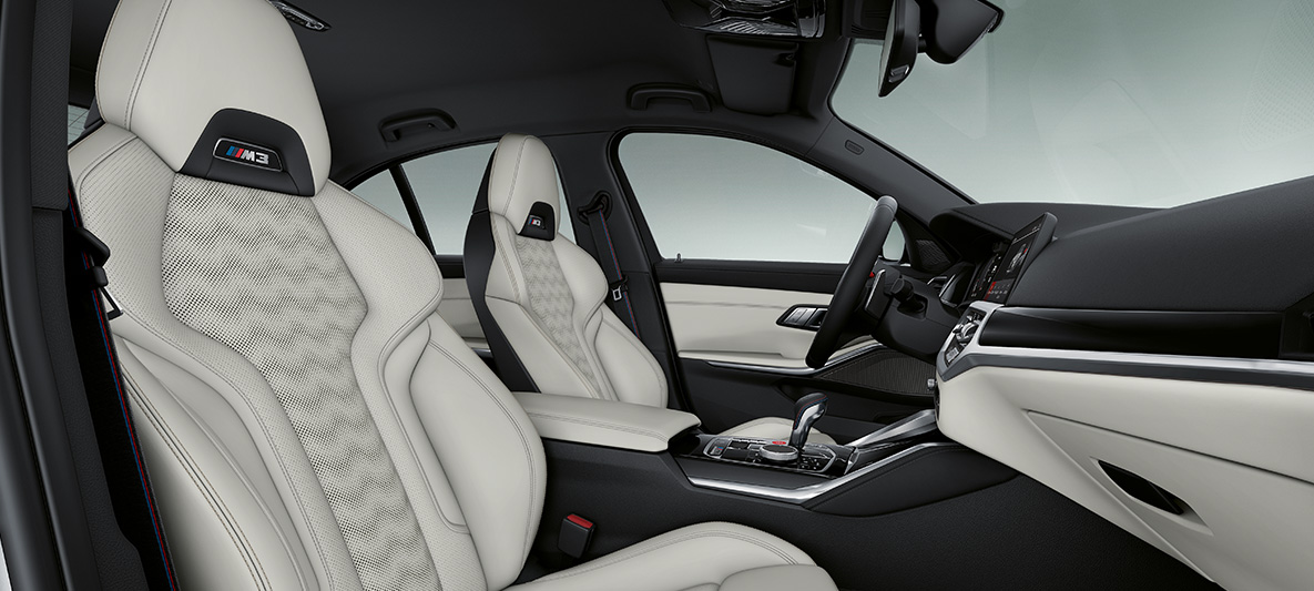 BMW Individual full leather trim 'Merino' Tartufo BMW M3 Sedan 2020 G80 Interior BMW Individual full leather trim 'Merino' Tartufo BMW M3 Sedan G80 2020 interior
