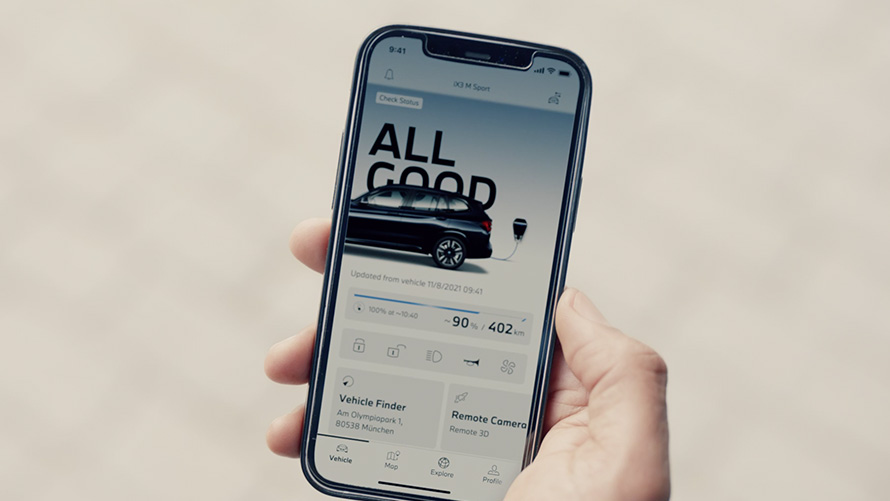 BMW iX3 i20 2021 electric SUV My BMW App video