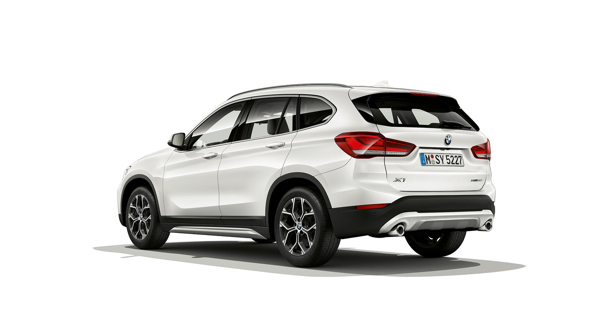 BMW X1, Model xLine, three-quarter rear view BMW X1, Model xLine, three-quarter rear view studio shot