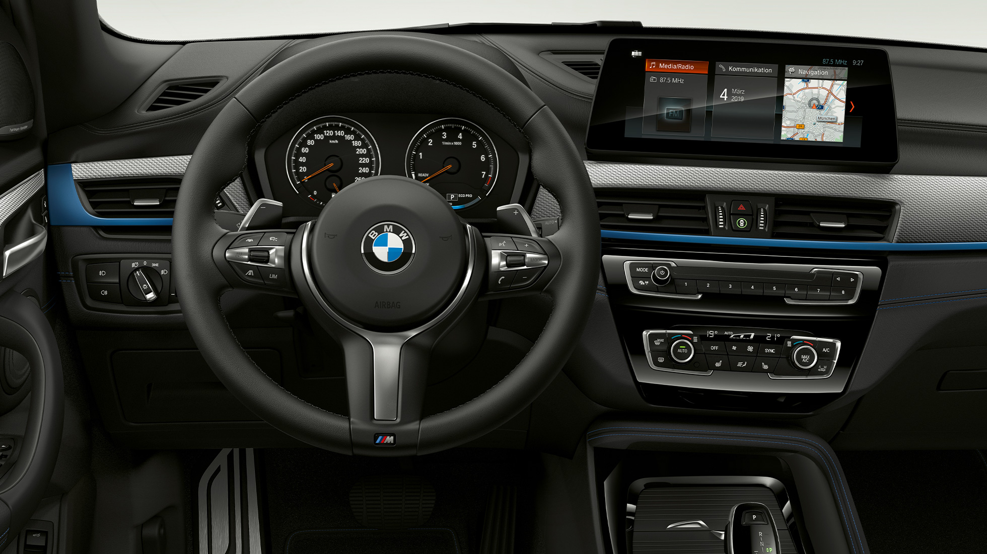 BMW X1, Model M Sport, interior BMW X1, Model M Sport, interior with focus on cokpit