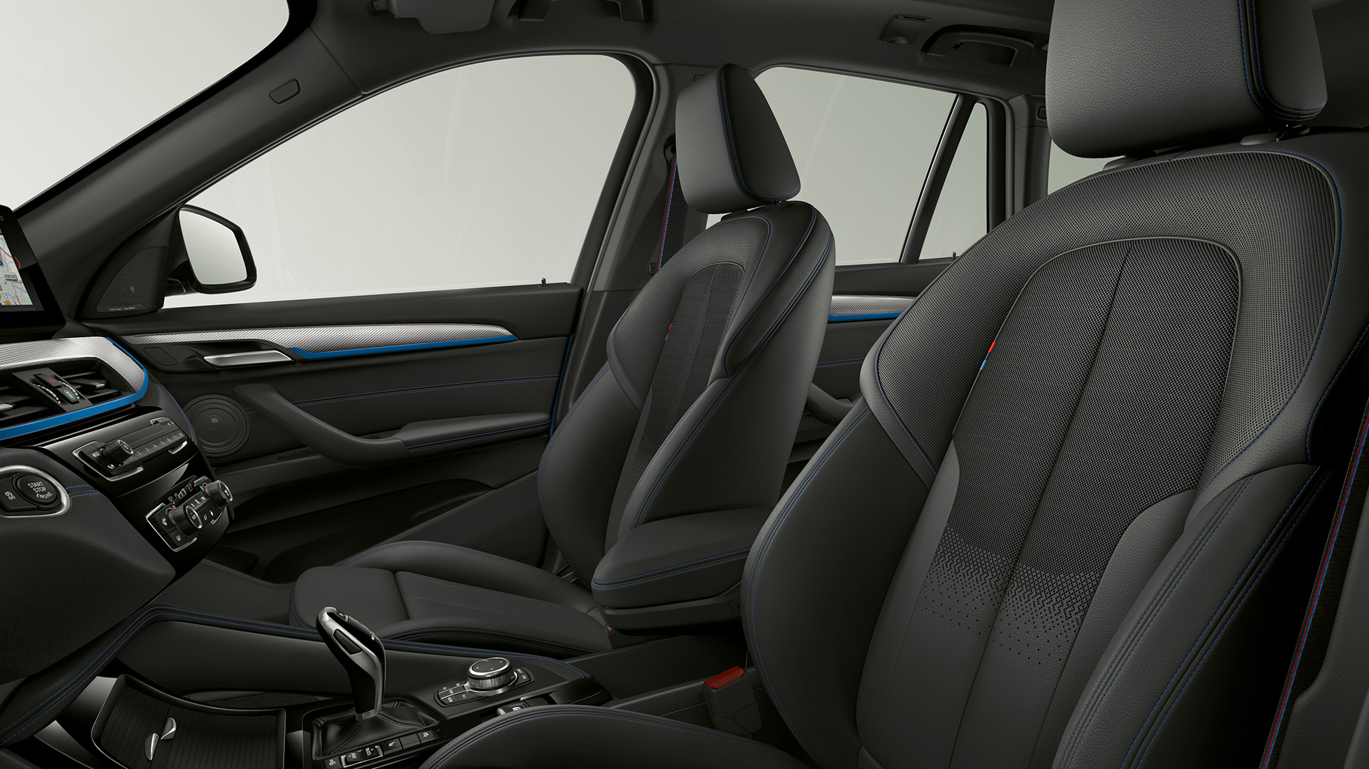 BMW X1, Model M Sport, upholstery BMW X1, Model M Sport, interior with focus on upholstery