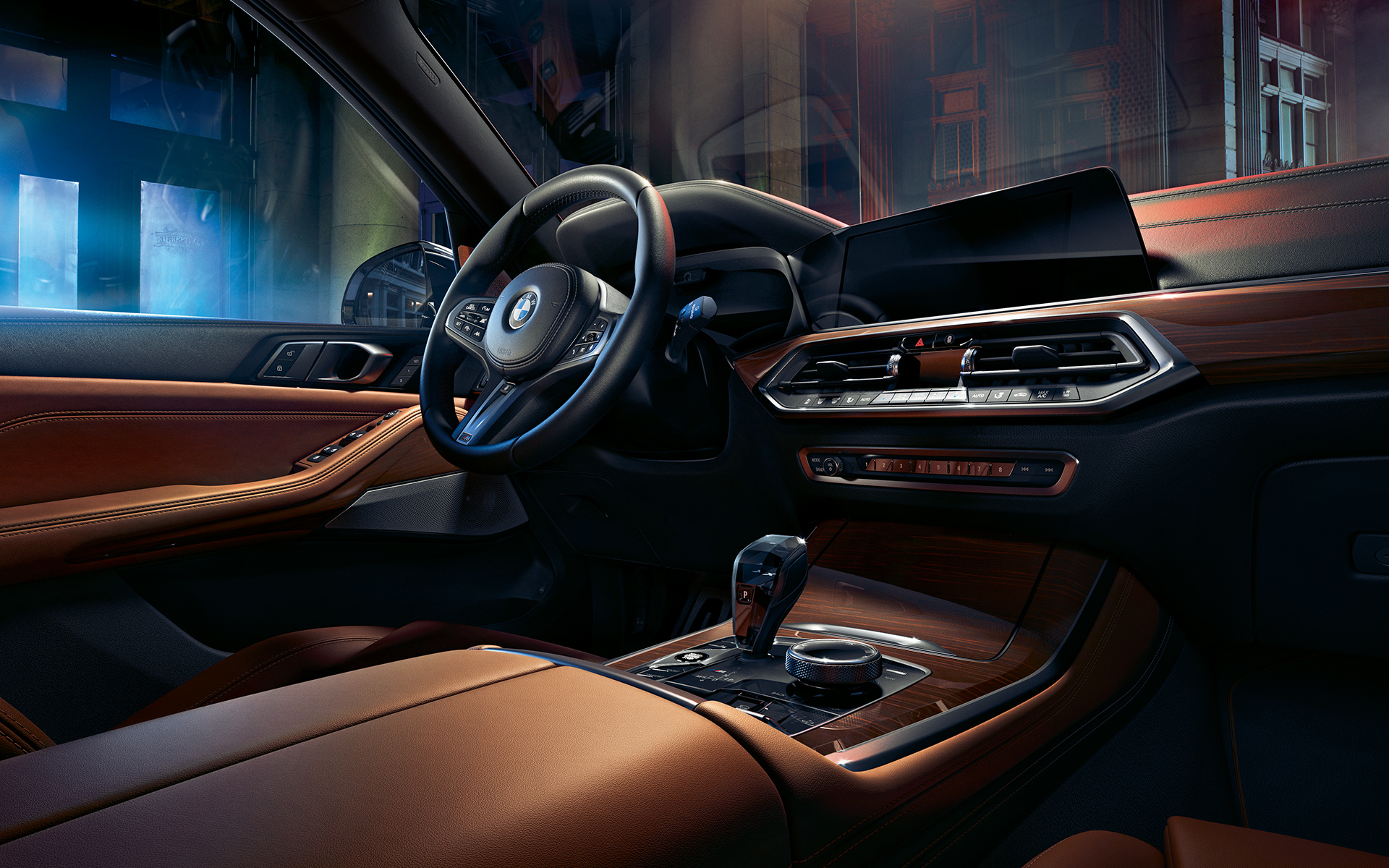 Cockpit, instrument panel and centre console of the BMW X5