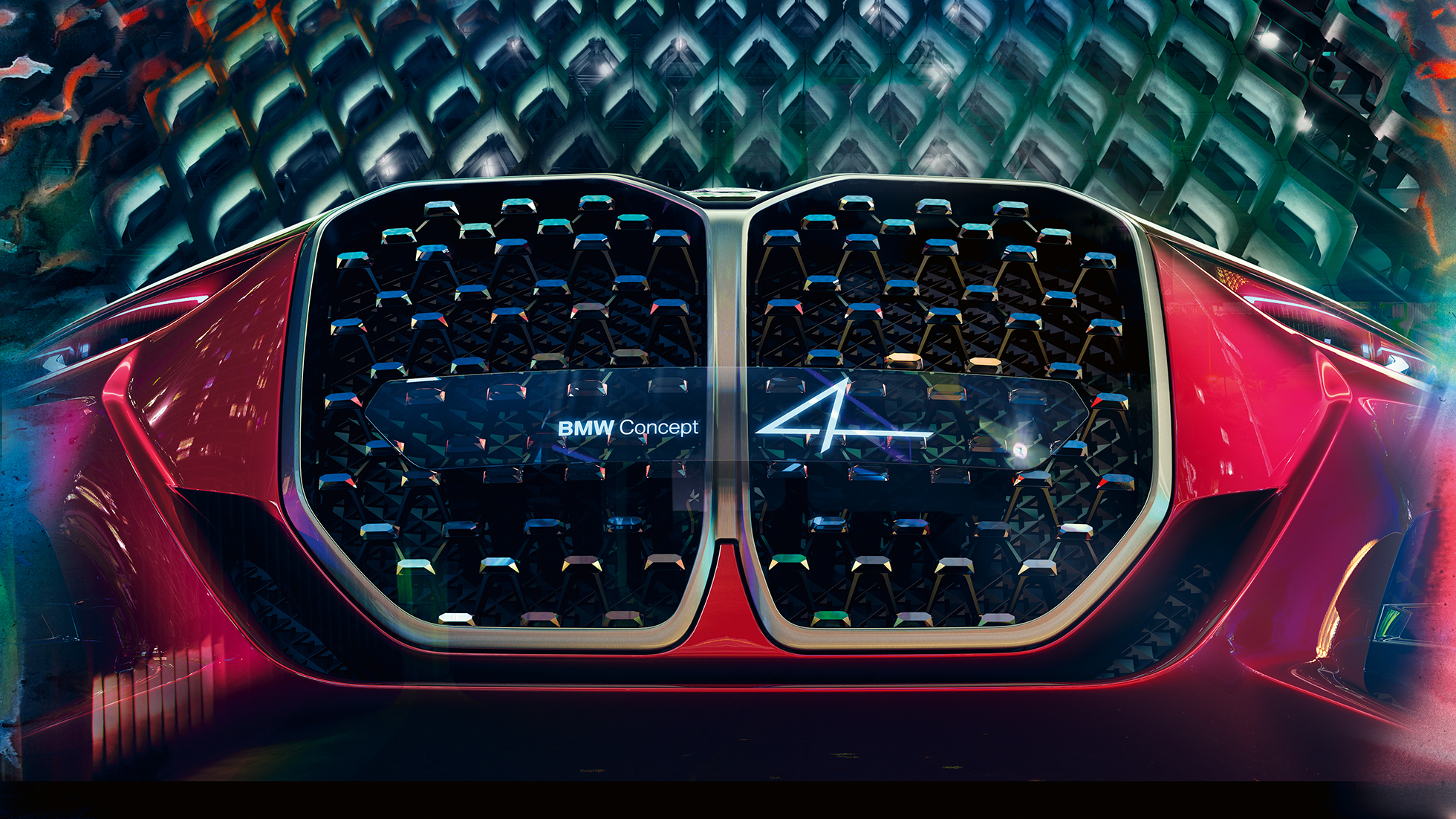 BMW Double kidney grille BMW Concept 4 BMW Double kidney grille BMW Concept 4 Forbidden Red exterior design