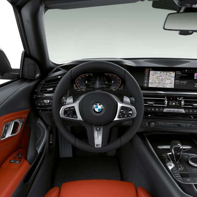 BMW Z4 Roadster Model Sport Line, steering wheel and driver’s place